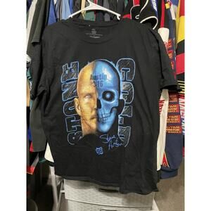 Size L-Stone Cold Steve Austin Split Skull Men's T-Shirt WWE